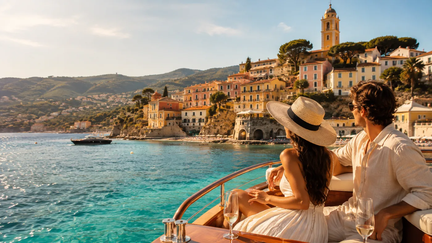 Riviera française en bord de mer